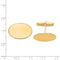 14k Yellow Gold Oval Cuff Links, 23X17MM