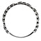 Rhodium Plated 14k White Gold 4MM Antiqued 'To Jesus through Mary' Consecration Ring