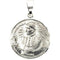14k White Gold Round Hollow Pope John Paul II Medal (20.75 MM)
