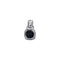 14k White Gold Onyx and Diamond Pendant