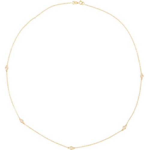14k Yellow Gold .25 Cttw. Diamond Necklace