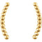 Bead Trim Curving Ear Climbers, 14k Yellow Gold