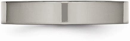 Titanium 4mm Comfort-Fit Flat Band, Size 9.5