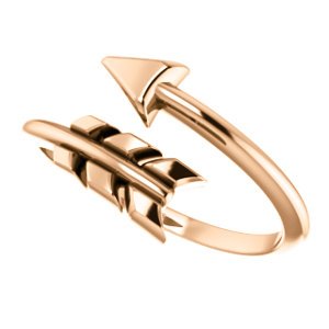 Bypass Arrow Ring, 14k Rose Gold, Size 5.5