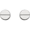 Platinum Geometric Stud Earrings with Backs