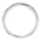 Platinum Stackable Beaded Heart Comfort-Fit Ring, Size 7.5