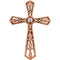 Diamond Milgrain Cross 14k Rose Gold Pendant (.025 Ctw, H+ Color, I1 Clarity)