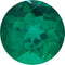 Platinum Chatham Created Emerald and Diamond Vintage-Style Ring (0.03 Ctw, G-H Color, SI1-SI2 Clarity)