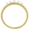 White Freshwater Cultured Pearl, Diamond Stackable Ring, 14k Yellow Gold (2mm)(.2Ctw, Color G-H, Clarity I1)