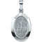 14k White Gold St. Joseph Oval Medal (15x11 MM)