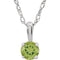 Children's Imitation Peridot 'August' Birthstone Sterling Silver Pendant Necklace, 14"