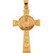 Pope John Paul II Cross 14k Yellow Gold Pendant (39.75X24.75 MM)