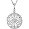 8-Stone Diamond Filigree Round Pendant Necklace, Sterling Silver, 18" (1/6 Ctw)
