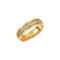 7mm 14k White and Yellow Gold Two-Tone Hand Woven Comfort Fit Band, Size 9.5