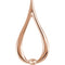 Tear Drop Freeform Pendant, 14k Rose Gold