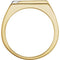 Men's Two-Tone Ring, 14k Yellow Gold and Sterling Silver Size 11.5