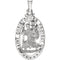 14k White Gold Oval St. Christopher Medal (21x15 MM)