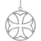 Diamond Maltese Cross Rhodium-Plated 14k White Gold Pendant (1.125 Ctw, G-H Color, I1 Clarity)