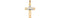 Two Tone Claddagh Cross with Celtic Design 14k Yellow and 14k White Gold Pendant
