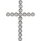 Diamond Paternoster Cross Pendant, Rhodium-Plated 14k White Gold (.75 Ctw, H+ Color, I1 Clarity)