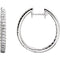 Diamond Inside-Outside Hoop Earrings, 14K White Gold (1/2 Ctw, Color G-I , Clarity I1 )