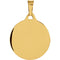14k Yellow Gold Round Mazel Good Luck Medal (15 MM)