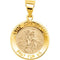 14k Yellow Gold Round Hollow John the Baptist Medal (15 MM)