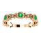 Emerald and Diamond Vintage-Style Ring, 14k Rose Gold (0.03 Ctw, G-H Color, I1 Clarity)