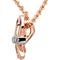 Diamond Breast Cancer Ribbon 'Me and My Two Friends' 14k Rose Gold and White Gold Diamond Pendant Necklace, 18" (.045 Ctw, GH, SI2-SI3)