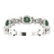 Chatham Created Alexandrite and Diamond Vintage-Style Ring, Rhodium-Plated Sterling Silver (0.03 Ctw, G-H Color, I1 Clarity)