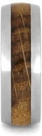Whiskey Barrel Oak Wood 8mm Titanium Comfort-Fit Wedding Band