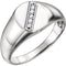 Men's Platinum Diamond Journey Ring (.08 Ctw, G-H Color, SI2-SI3 Clarity) Size 10.5