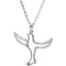Rhodium-Plate Sterling Silver Dove 'Sealed in the Holy Spirit' CZ Necklace, 18"