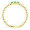 Chatham Created Emerald Beaded Ring, 14k Yellow Gold, Size 6