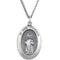 14k White Gold St. Jude Thaddeus Oval Medal (15x11MM)