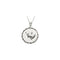 Diamond 'Too Blessed' Double Heart Pendant Necklace in Rhodium Plate Sterling Silver, 18"