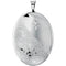 Diamond Footprints Sterling Silver Oval Locket Pendant (.015 Ct.)