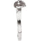 Ave 369 'The Gift Wrapped Heart' Cross Rhodium Plated 14k White Gold Chastity Ring, 7MM