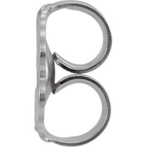 Rhodium-Plated 14k White Gold Diamond Letter 'K' Initial Stud Earring (Single Earring) (.06 Ctw, GH Color, I1 Clarity)