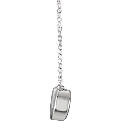 Infinity Ash Holder Necklace, Rhodium Plated Sterling Silver, 18"