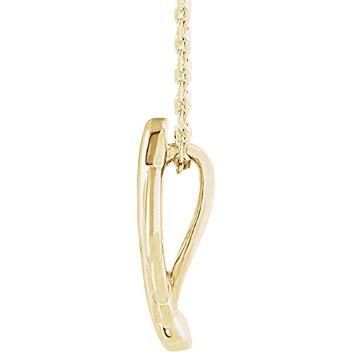 Journey Leaf Necklace,14k Yellow Gold, 18"