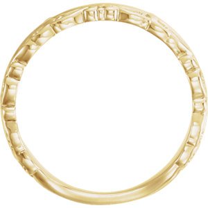 Scrollwork Stackable Ring, 14k Yellow Gold