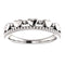 Platinum Stackable Beaded Heart Comfort-Fit Ring, Size 7.5