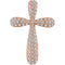 Diamond Petal Cross Pendant, 14k Rose Gold (.5 Ctw, H+ Color, I1 Clarity)