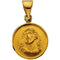 18k Yellow Gold Face of Jesus (Ecce Homo) Medal (13 MM)