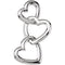 Linked Hearts Pendant, Sterling Silver