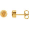 November Birthstone Stud Earrings, 14k Yellow Gold