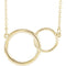 Interlocking Circle Necklace, 14k Yellow Gold, 18"
