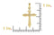 Diamond Accent Cross 14k Yellow Gold Pendant