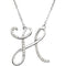 Diamond Initial Letter 'H' Rhodium-Plated 14k White Gold Pendant Necklace, 17" (GH, I1, 1/8 Ctw)